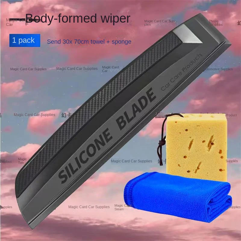 Non-Scratch Silicone Water Squeegee for Car Windows - 4