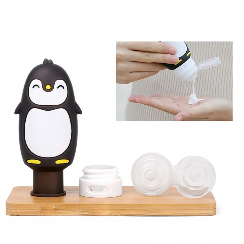 Cartoon Penguin Travel Bottle for Toiletries - 3