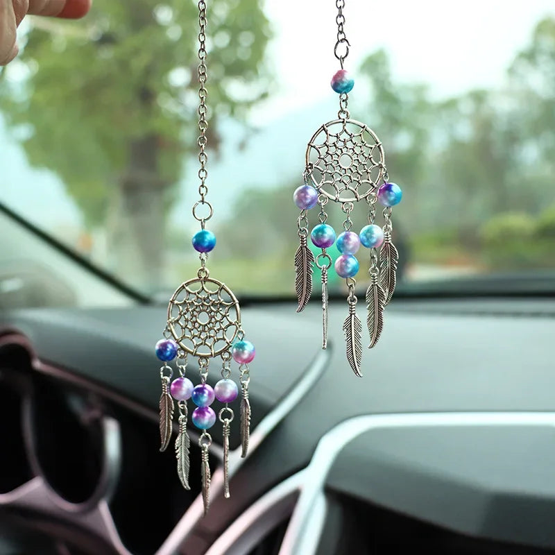 Dreamcatcher Moon and Star Rearview Mirror Car Pendant - 10