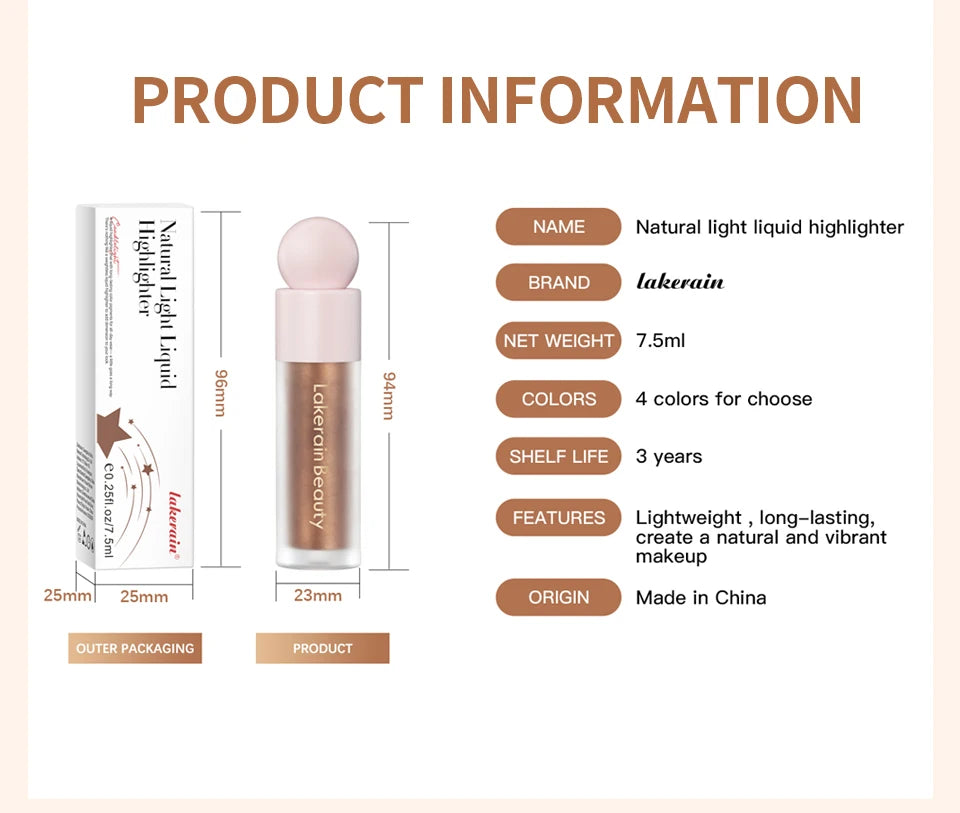 Liquid Highlighter for Radiant Face and Body Glow
