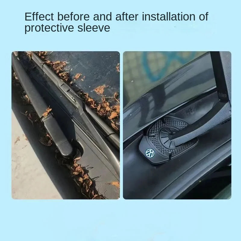 Car Wiper Hole Protection Cover Dustproof Silicone Leaf Guard Pad - 5