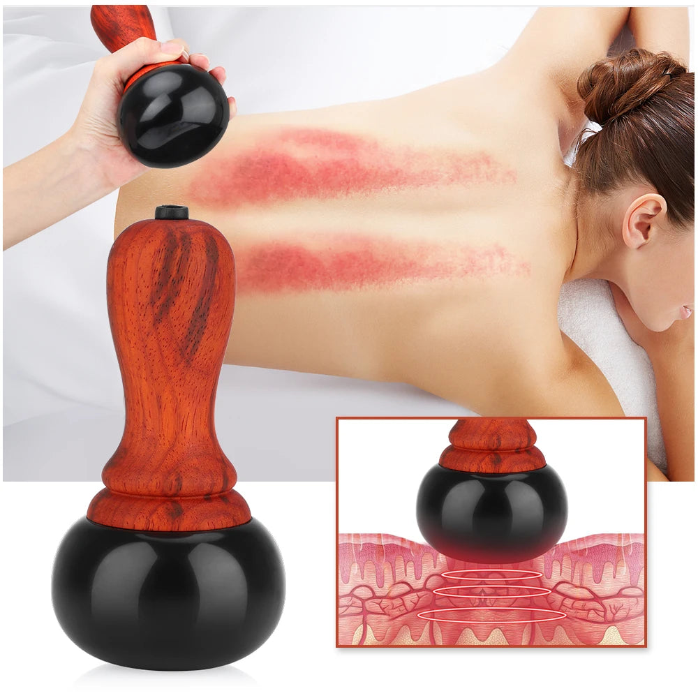 Electric Bianstone Hot Stone Gua Sha Massager for Body Pain Relief