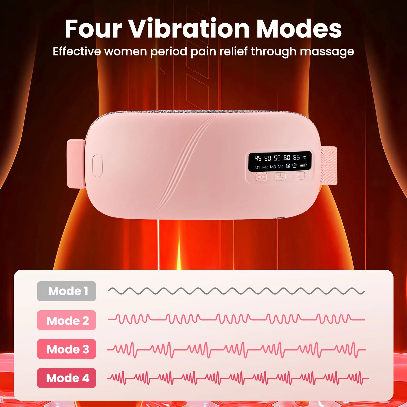 Cordless Menstrual Heating Pad with Vibration Massage - 5