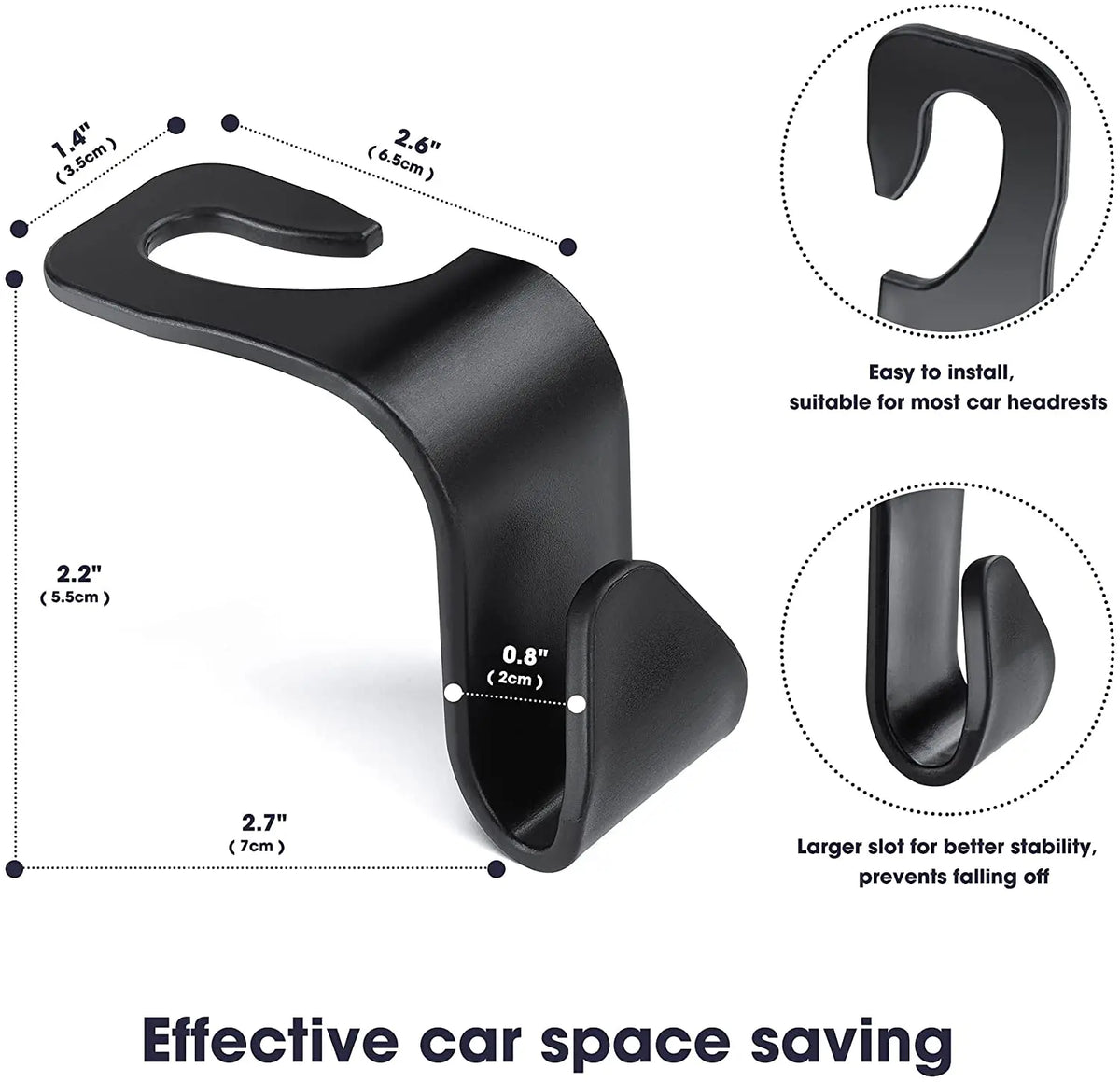 Universal Car Seat Headrest Organizer Hooks