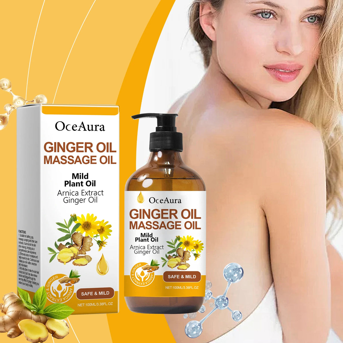 Ginger Essential Oil for Muscle Relief and Skin Hydration