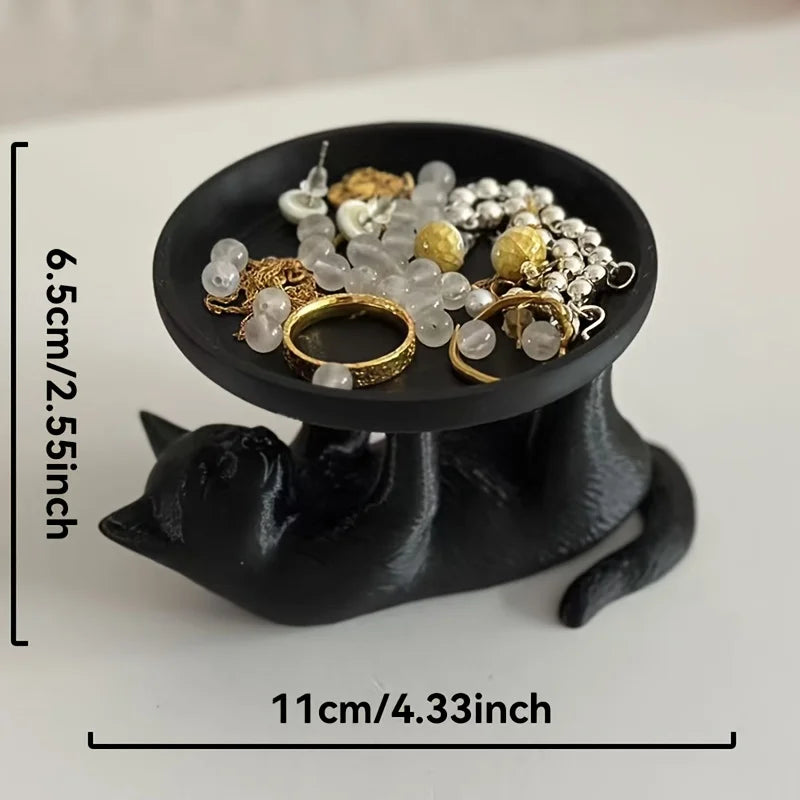 Decorative Cat Jewelry and Trinket Storage Tray