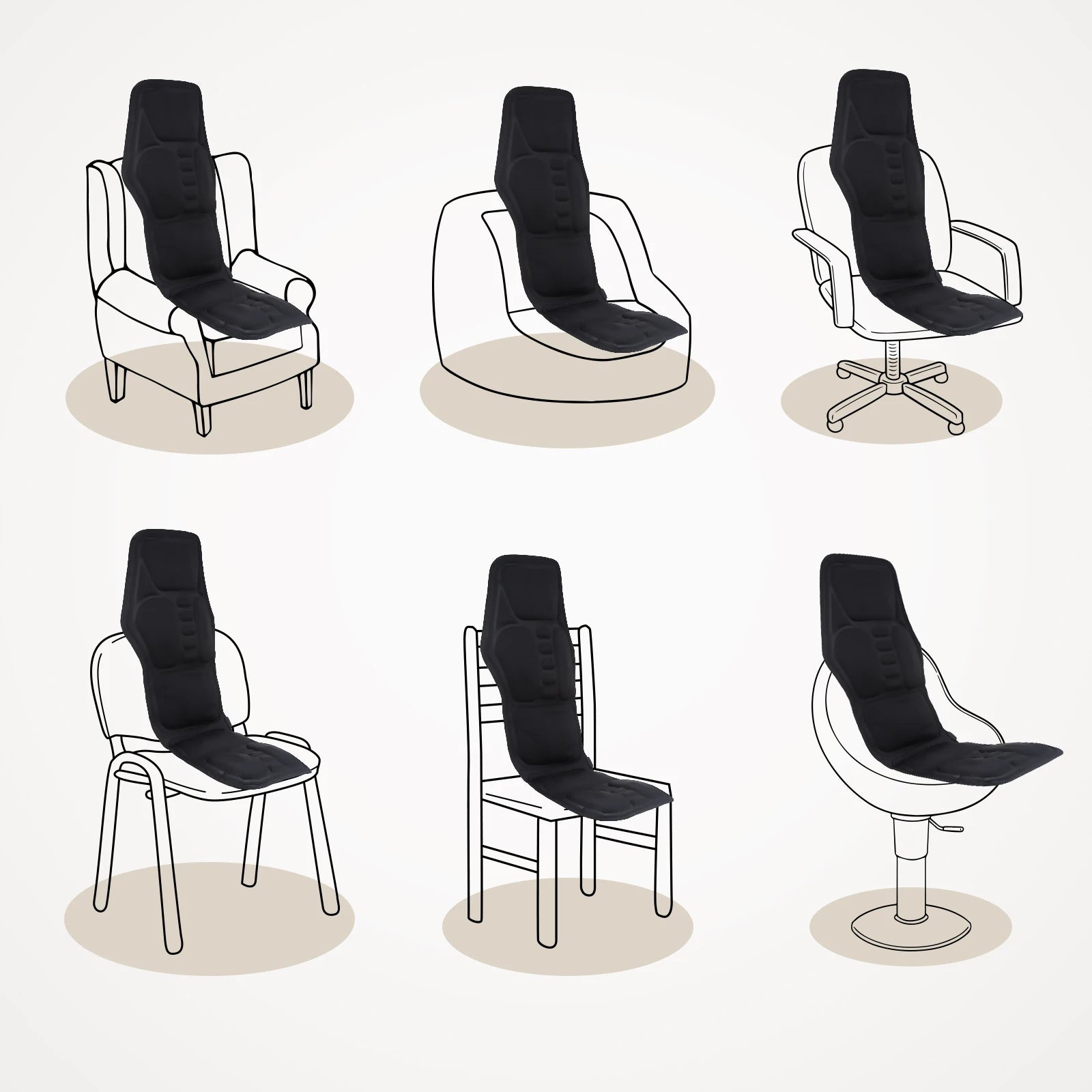 Full-Body Heated Vibrating Massage Chair Cushion - 13