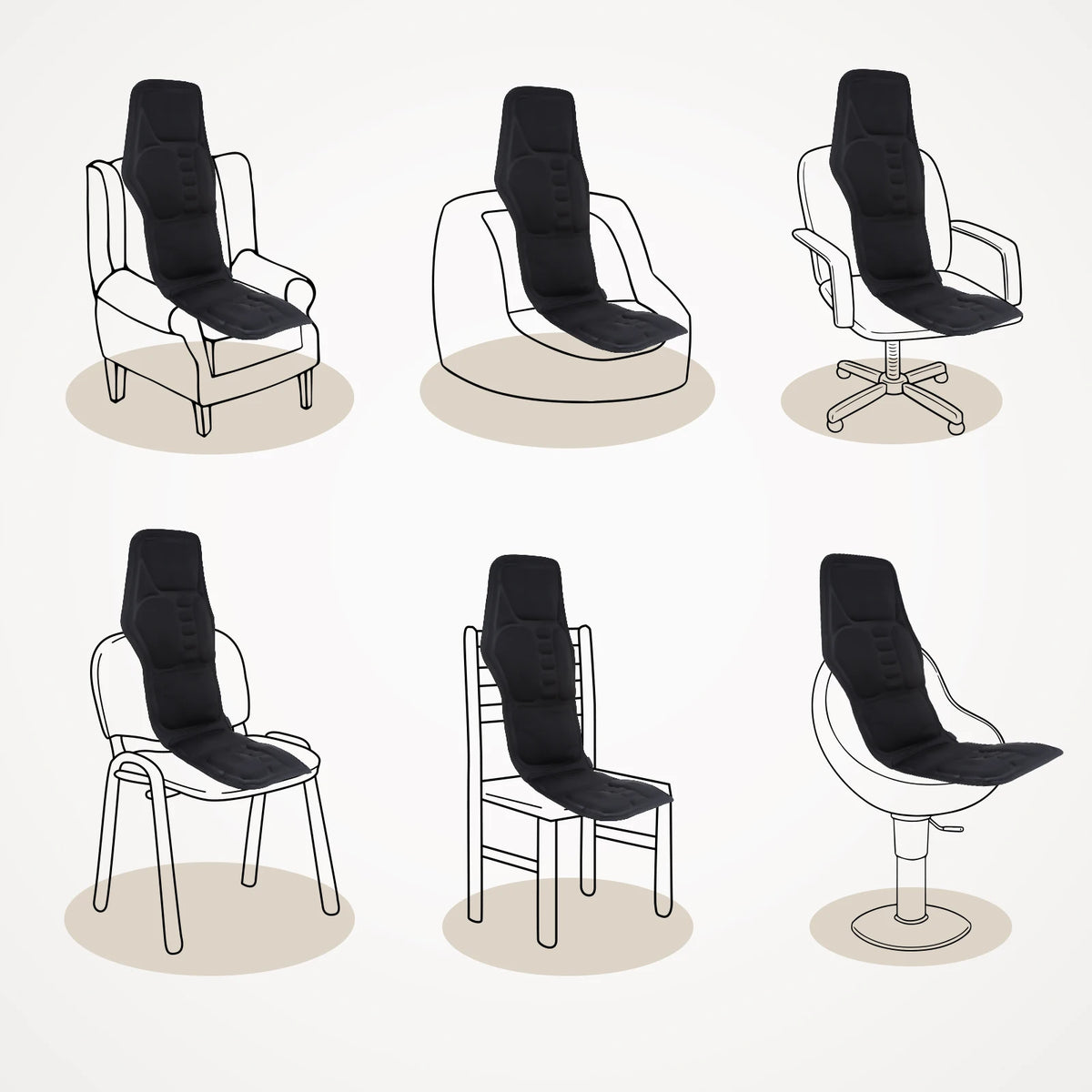 Full-Body Heated Vibrating Massage Chair Cushion