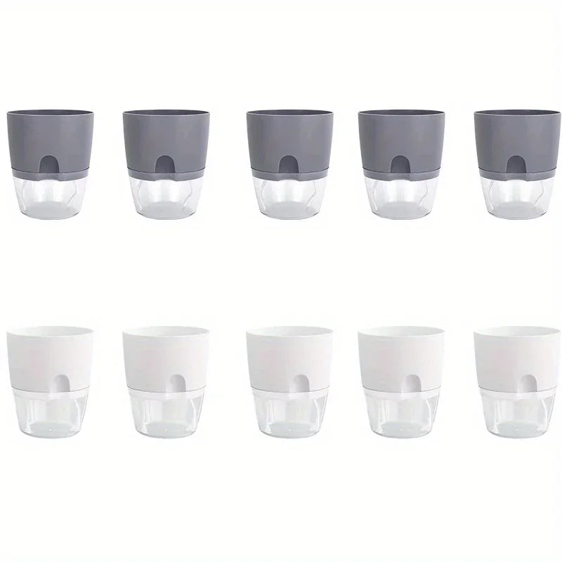 Self Watering Flower Pot Set Double Layer Hydroponic Plant Planter