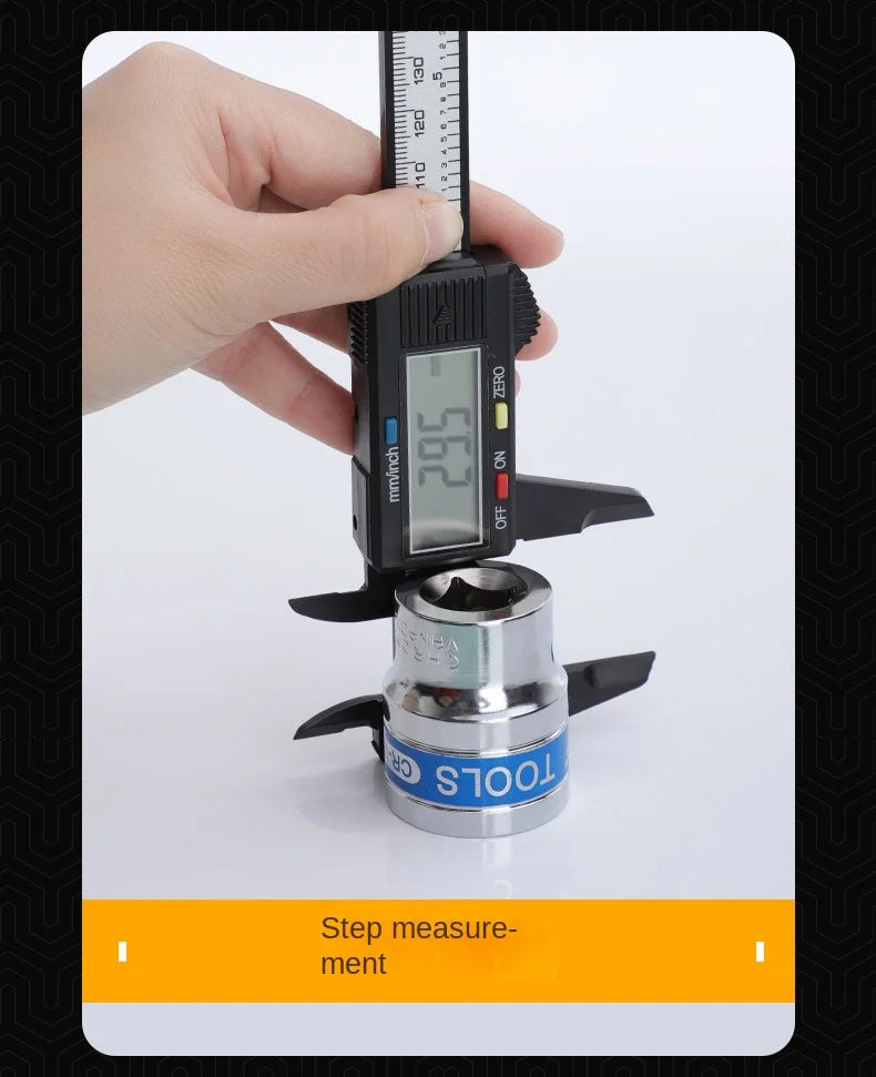 Digital Caliper Measuring Tool Carbon Fiber Vernier Gauge Micrometer