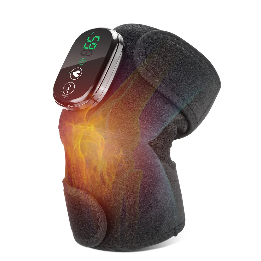 Cordless Heated Knee Massager with Vibration Therapy
