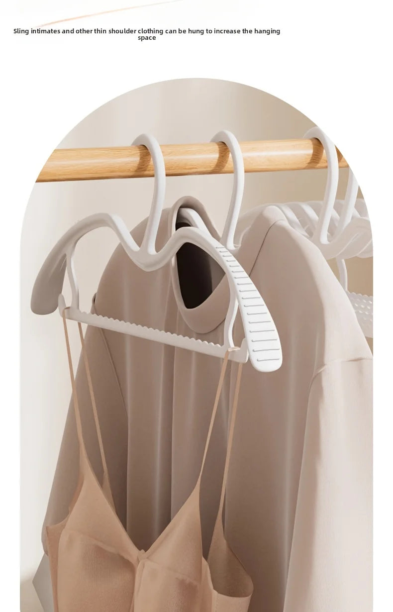 10 Pack Short Neck Clothes Hangers Space Saving Non Slip Coat Racks