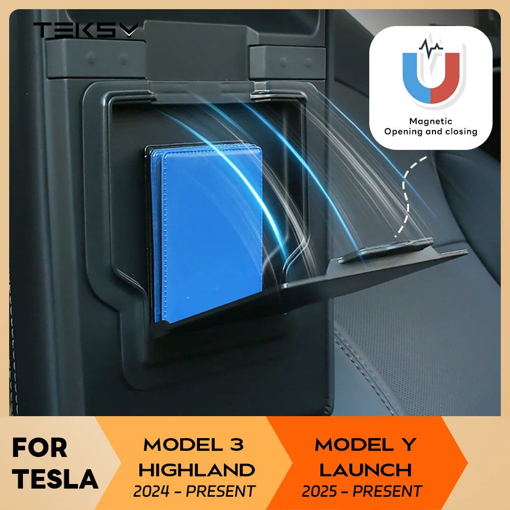 Magnetic Hidden Armrest Storage Organizer for Model 3 Highland & Model Y