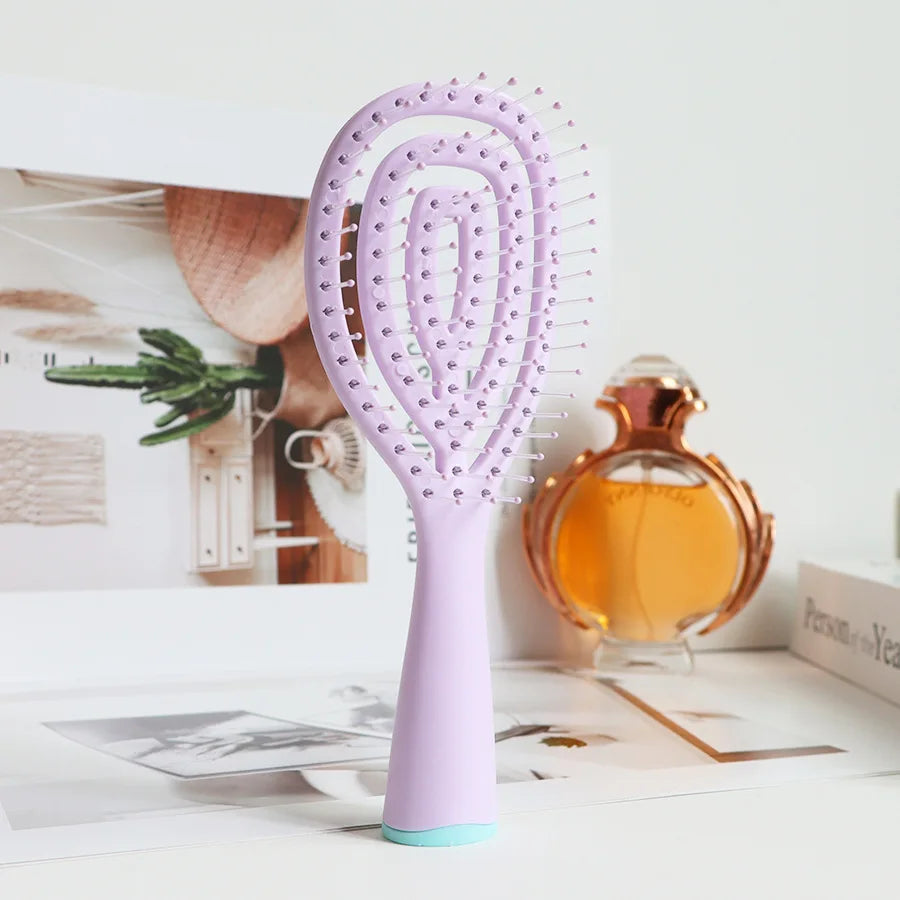 Vented Spiral Detangling Hair Brush for Wet and Dry Hair