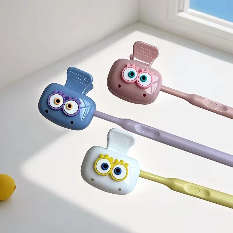 Cartoon Big-Eyed Toothbrush Protective Travel Case - 4
