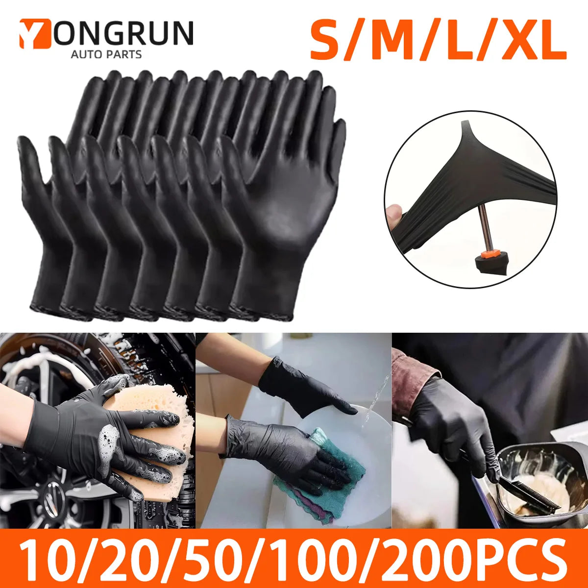Heavy Duty Disposable Nitrile Protective Gloves - 1