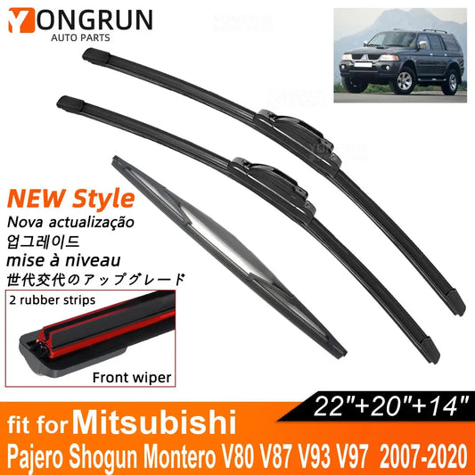 Double Rubber Wiper Blades for Mitsubishi Pajero Shogun Montero