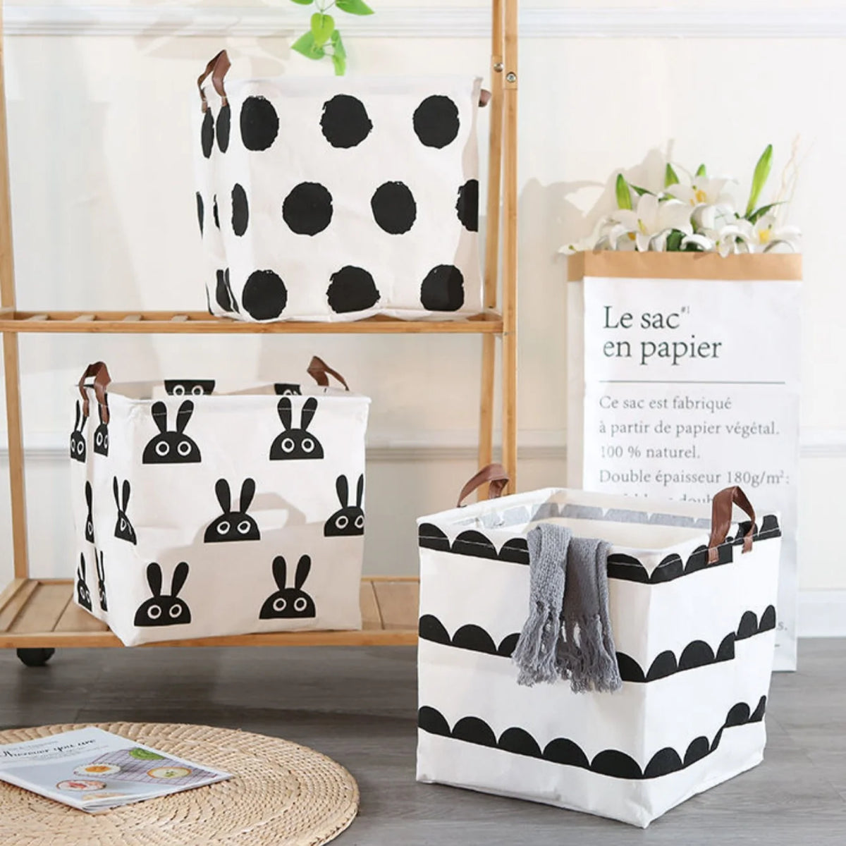 Collapsible Fabric Storage Basket for Home Organization