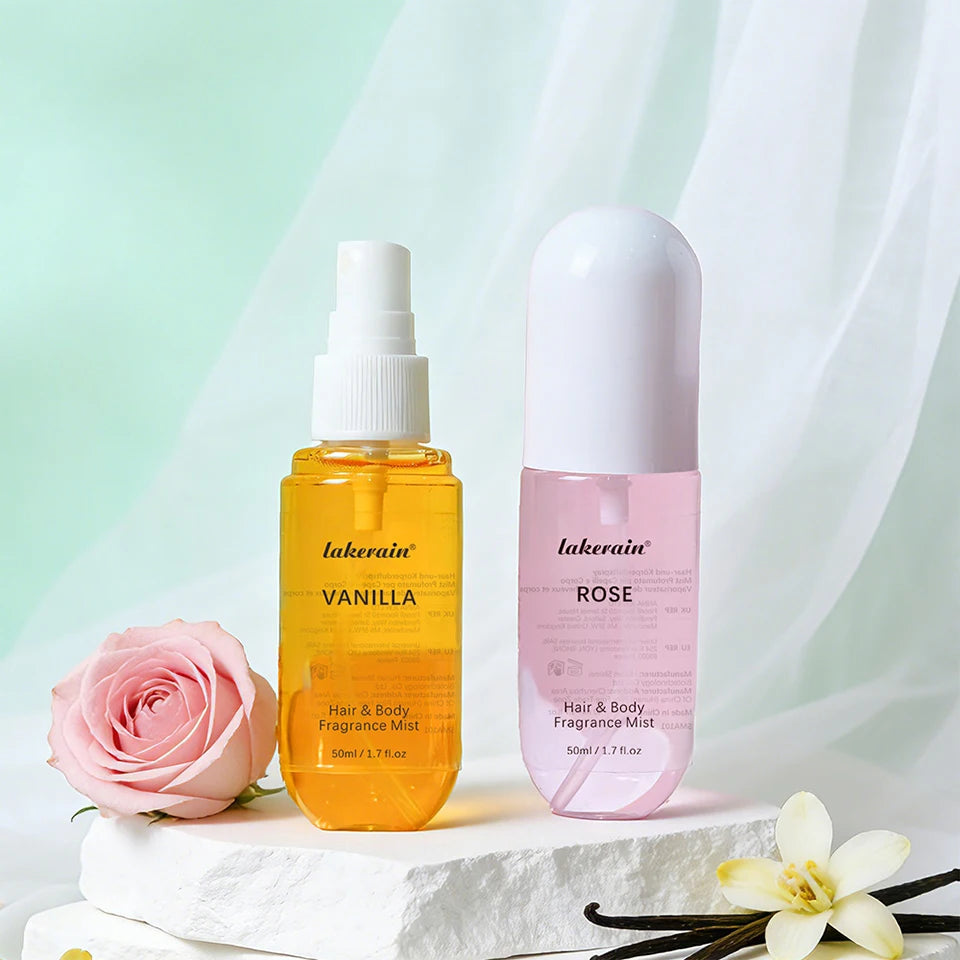 Long-Lasting Vanilla and Rose Hair and Body Fragrance Mist - 19