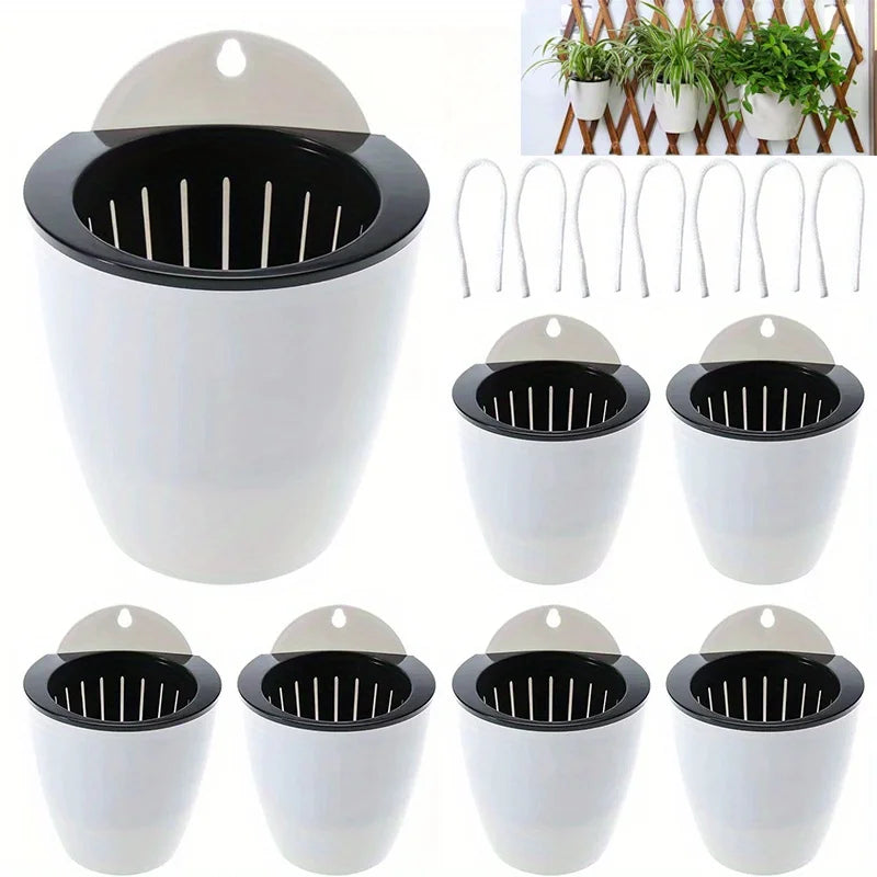 Self-Watering Hanging Wall Planter for Indoor Plants