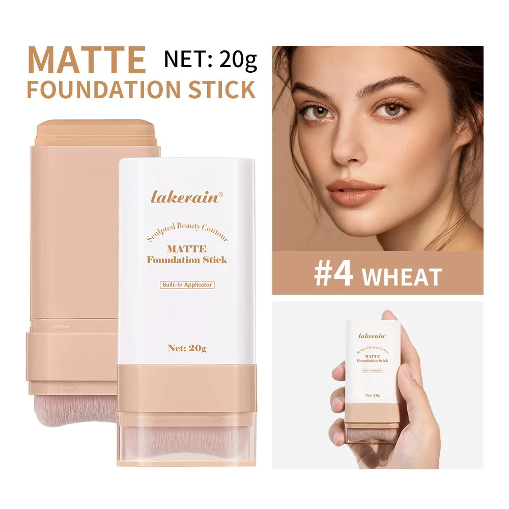 Matte Foundation Stick with Built-in Blending Brush - 38
