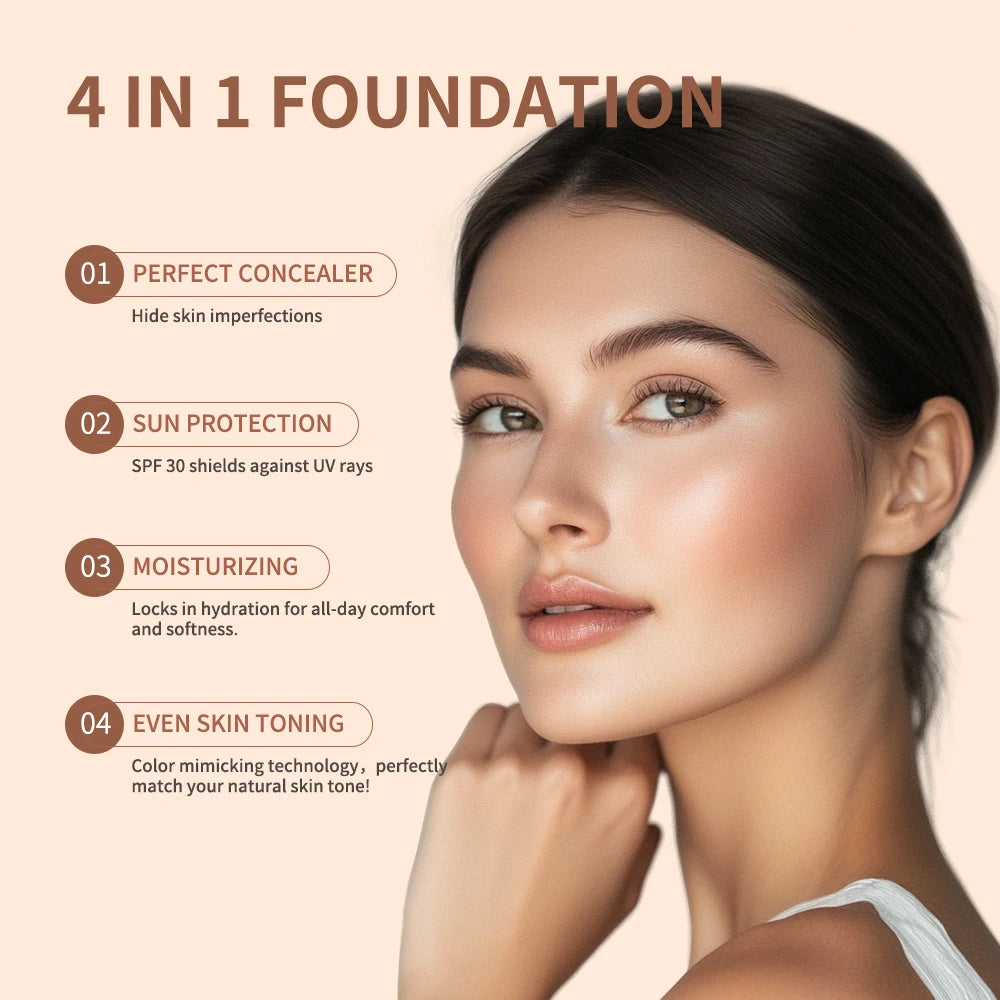 4-in-1 Color-Changing Moisturizing Foundation with SPF 30 - 3