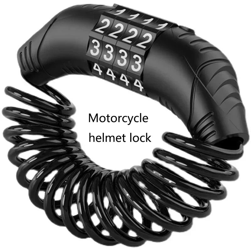4-Digit Portable Combination Cable Lock for Helmets and Bicycles - 11