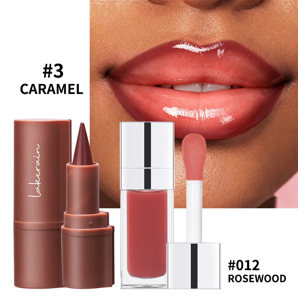 Hydrating Lip Liner and Gloss Makeup Set - 1