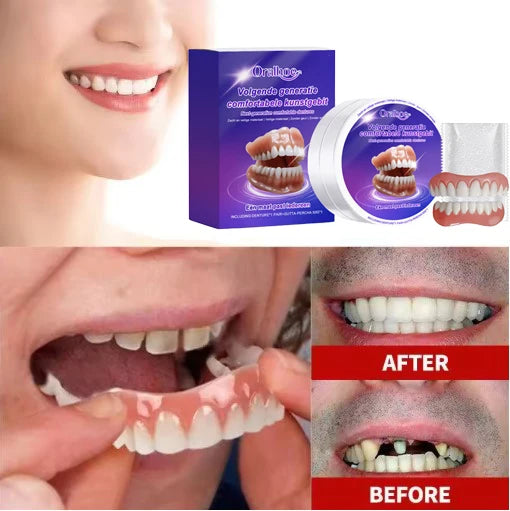 Flexible Silicone Denture Set for Natural Smile Replacement
