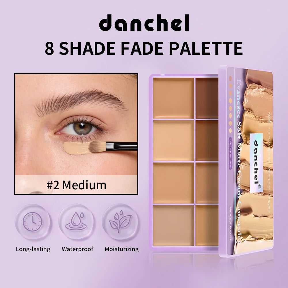 8-Shade Cream Concealer and Contouring Palette Set