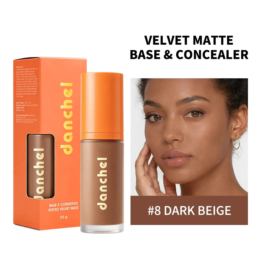 2-in-1 Velvet Matte Liquid Foundation and Concealer - 22
