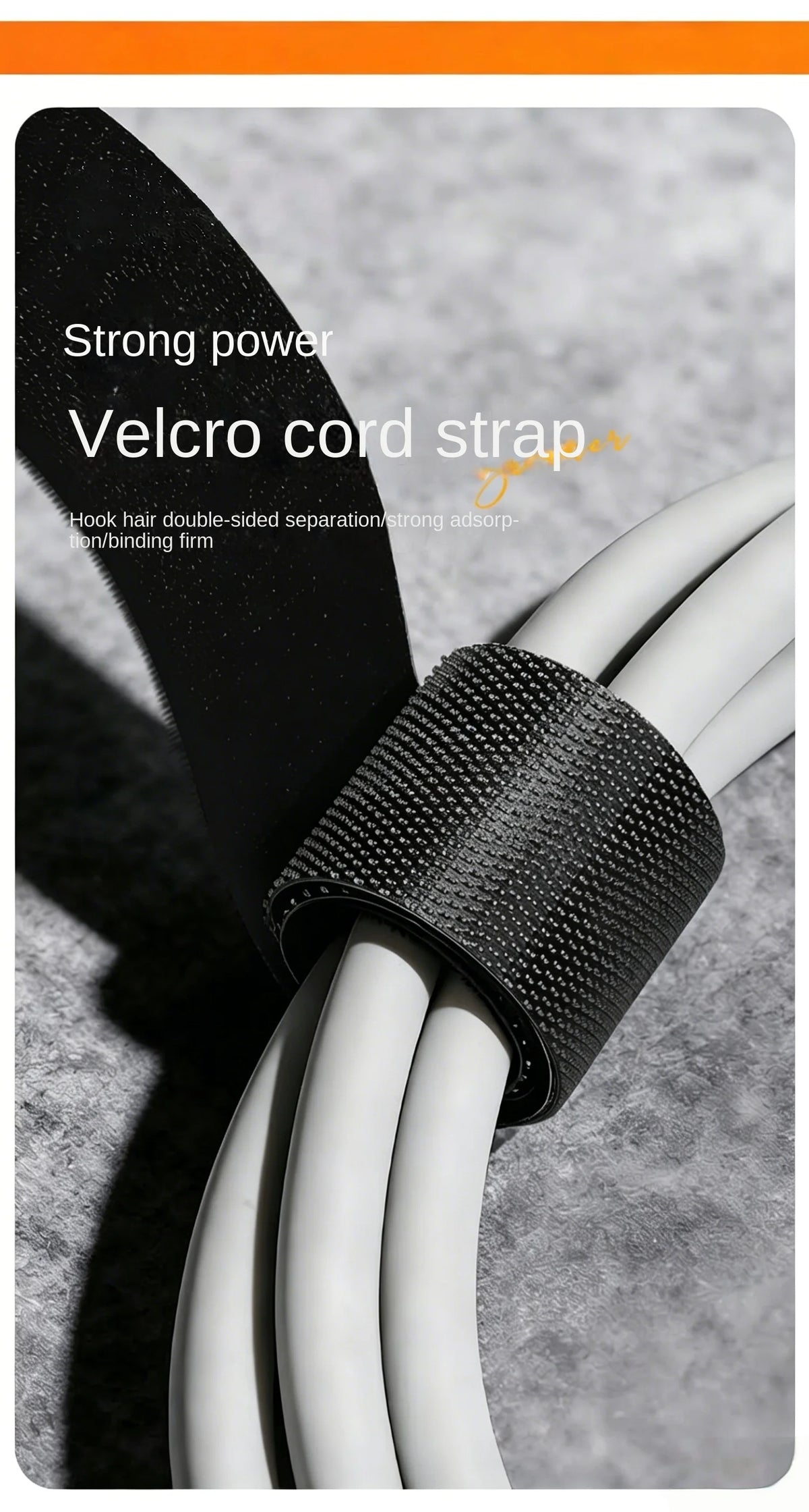 Adjustable Cable Organizer Ties Nylon Wire Management Strap Roll