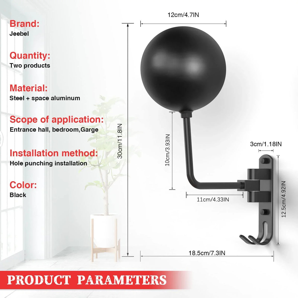 Rotating Wall Mount Helmet and Gear Rack