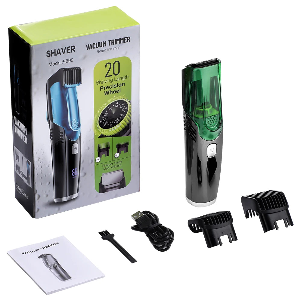 Cordless Vacuum Beard Trimmer for Precise Grooming