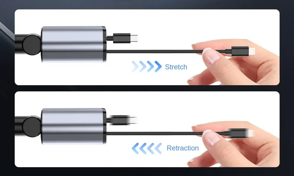 4-in-1 Retractable Fast Charging Car Charger