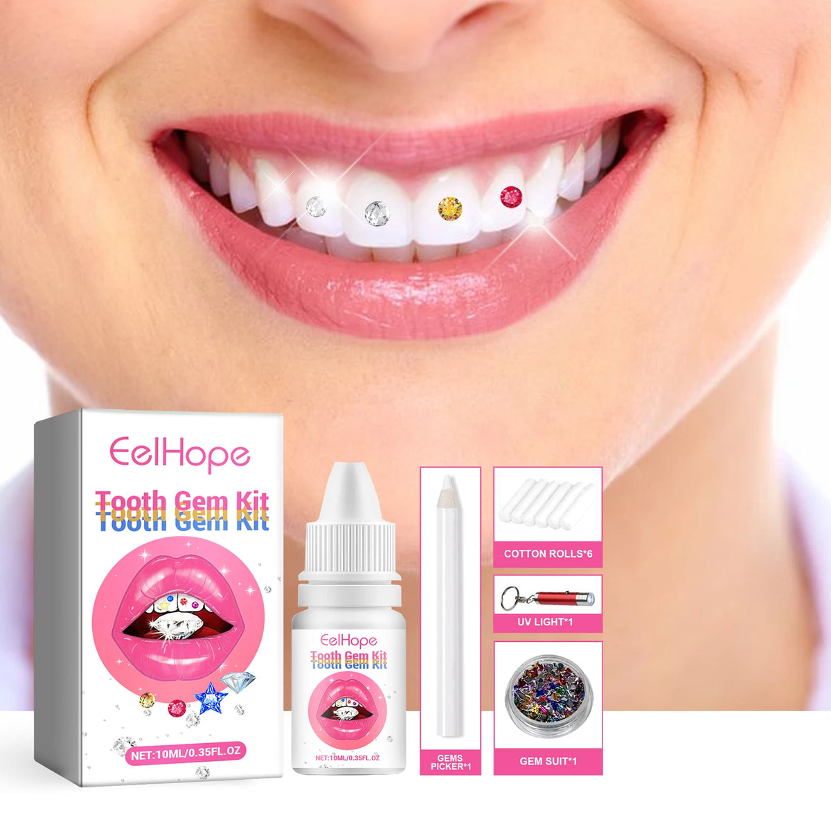 DIY Crystal Tooth Gem Jewelry Decoration Kit