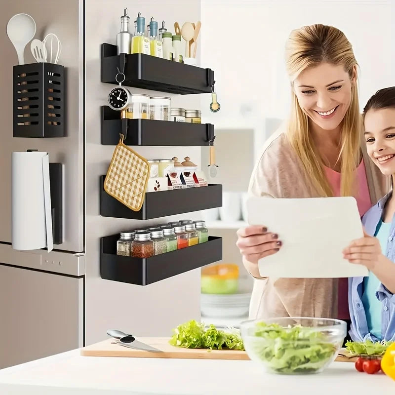 Magnetic Refrigerator Side Storage Rack for Kitchen and Laundry - 15
