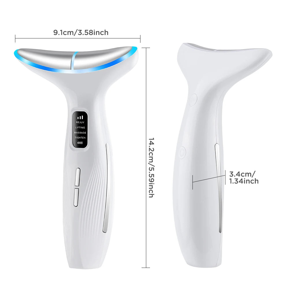 LED Face and Neck Skin Tightening Massage Device