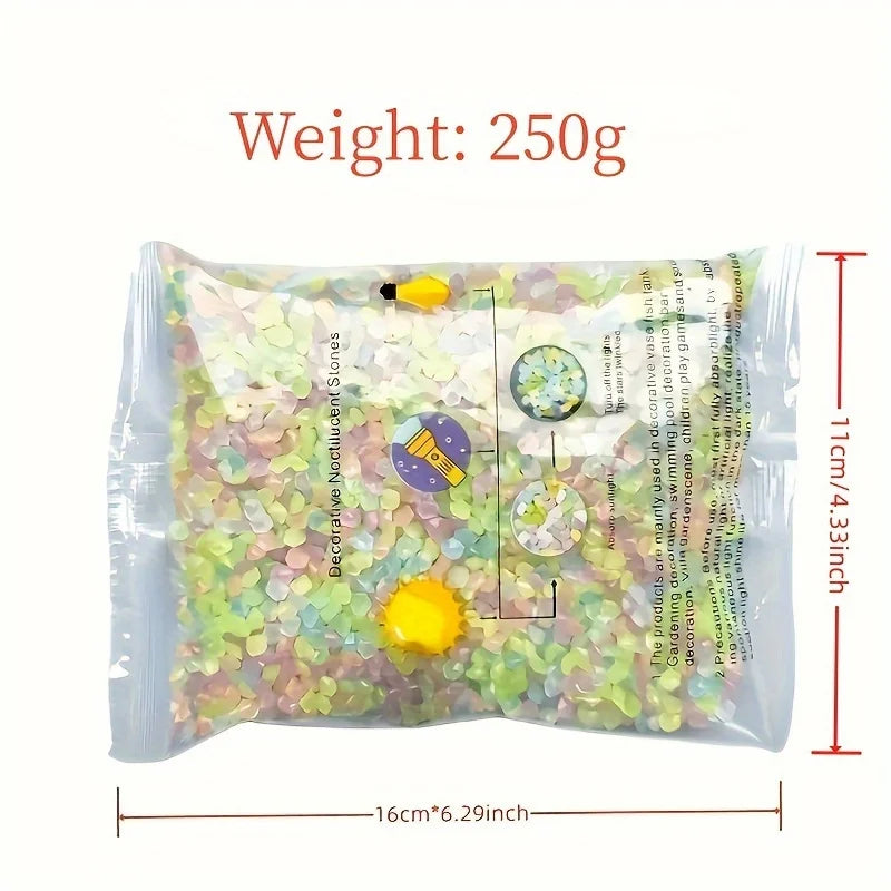 10000pcs Luminous Fluorescent Sand Glow in the Dark Stones for Decor - 6