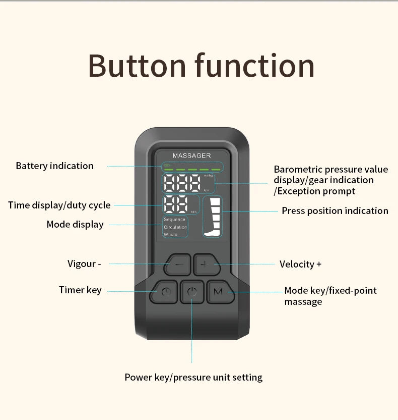 Cordless Full Leg Air Compression Massager for Recovery - 9