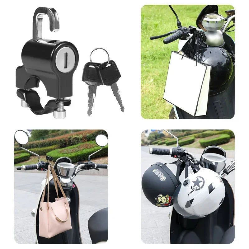Anti-Theft Security Lock for Motorcycle and Bicycle Helmets