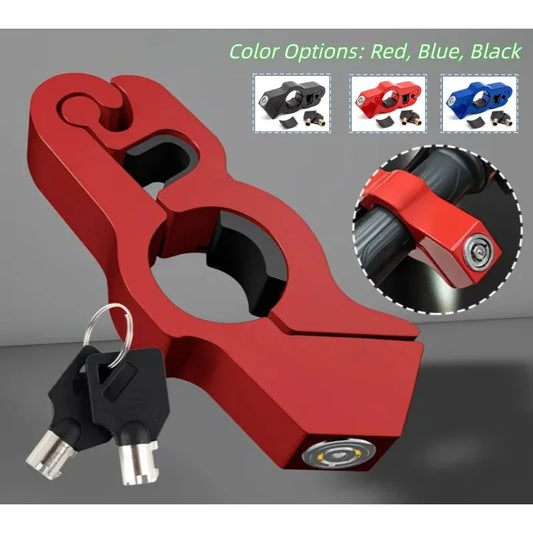 Universal Handlebar Anti-Theft Brake Lever Lock for Motorcycles and ATVs