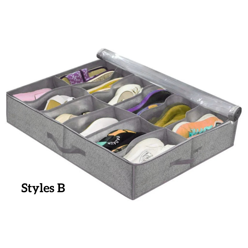 Under Bed Shoe Storage Organizer for 12 Pairs - 18