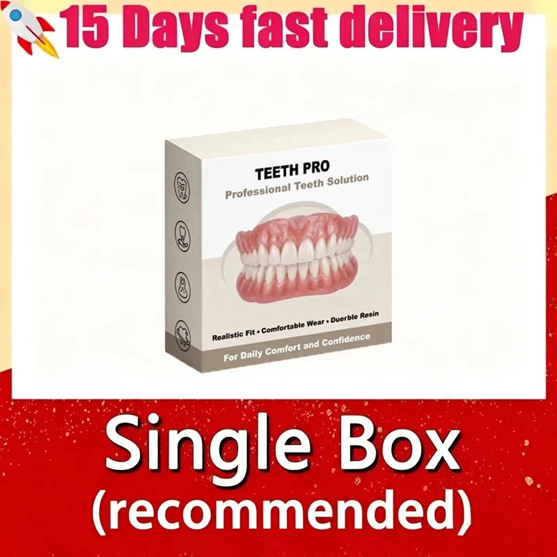 Comfortable Realistic Silicone Upper and Lower Dentures - 13
