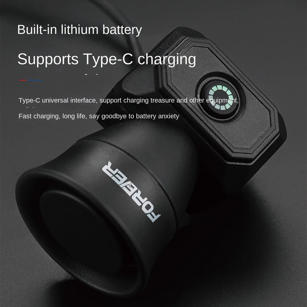 Waterproof Electronic Bicycle Horn with 5 Sound Modes