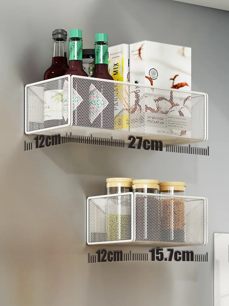 Magnetic Refrigerator Storage Basket for Kitchen Organization - 6