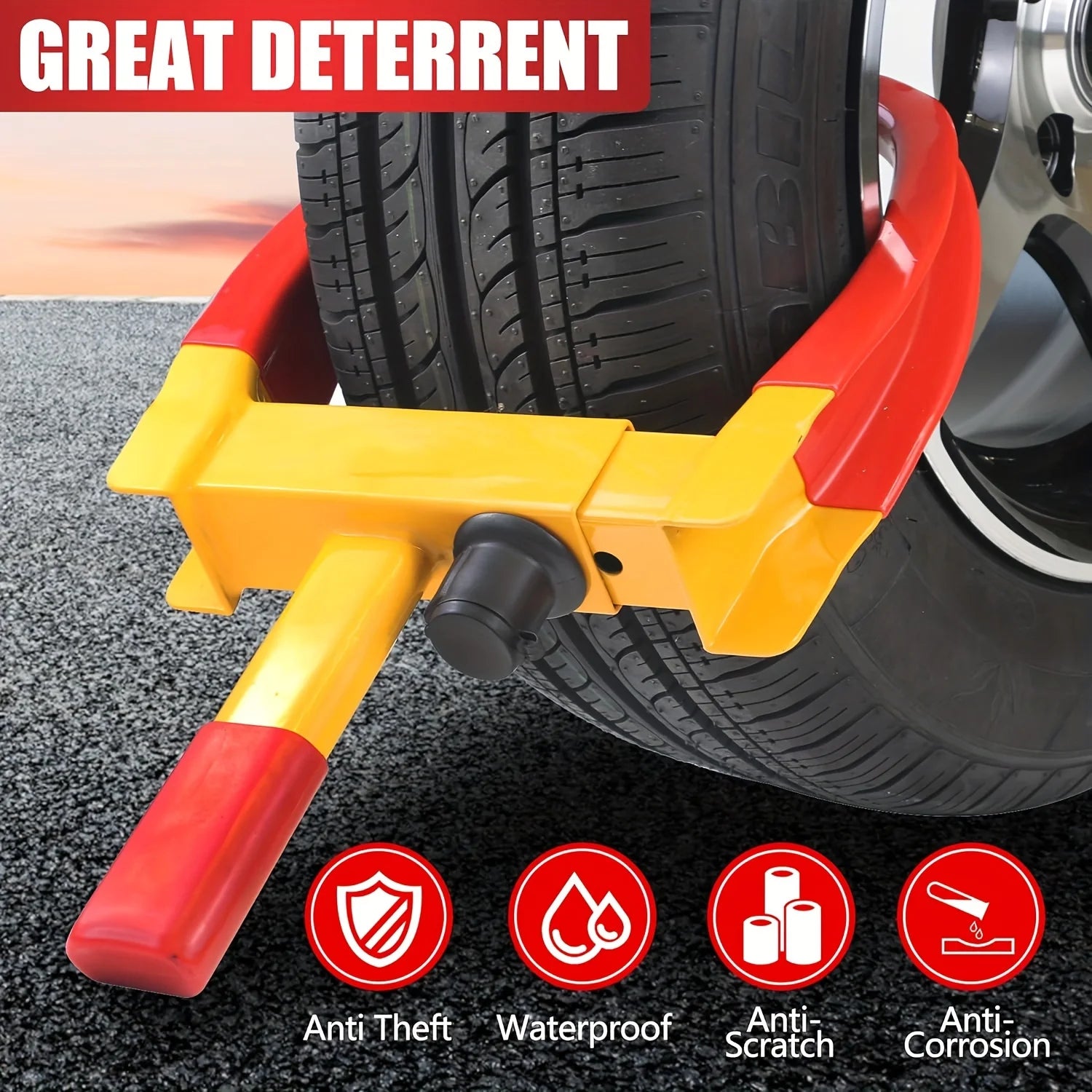 Heavy Duty Adjustable Anti-Theft Tire Wheel Lock - 9