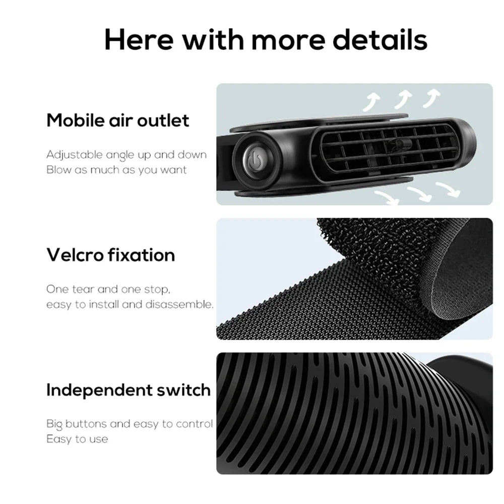 Portable Car Headrest Cooling Fan - 10