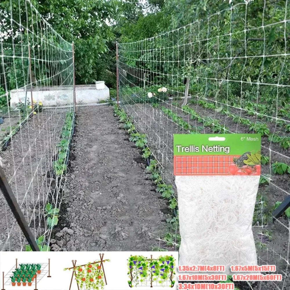 Heavy-Duty Polyester Garden Trellis Netting for Climbing Plants