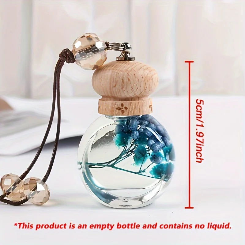 Car Air Freshener Hanging Diffuser Bottle Empty Essential Oil Container